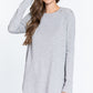 Long Slv Side Slit French Terry Tunic