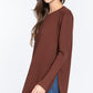 Long Slv Side Slit French Terry Tunic