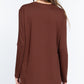 Long Slv Side Slit French Terry Tunic