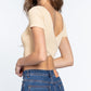 Cross Back Rib Seamless Crop Top