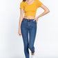 Cross Back Rib Seamless Crop Top