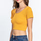 Cross Back Rib Seamless Crop Top