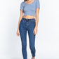 Cross Back Rib Seamless Crop Top