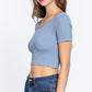 Cross Back Rib Seamless Crop Top