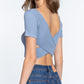 Cross Back Rib Seamless Crop Top