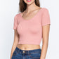 Cross Back Rib Seamless Crop Top