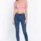 Cross Back Rib Seamless Crop Top