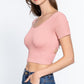 Cross Back Rib Seamless Crop Top