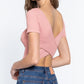 Cross Back Rib Seamless Crop Top