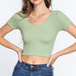 Cross Back Rib Seamless Crop Top