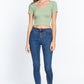 Cross Back Rib Seamless Crop Top