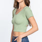 Cross Back Rib Seamless Crop Top