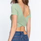 Cross Back Rib Seamless Crop Top