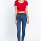 Cross Back Rib Seamless Crop Top
