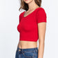 Cross Back Rib Seamless Crop Top