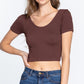 Cross Back Rib Seamless Crop Top