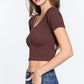 Cross Back Rib Seamless Crop Top