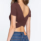 Cross Back Rib Seamless Crop Top
