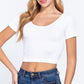 Cross Back Rib Seamless Crop Top