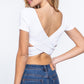 Cross Back Rib Seamless Crop Top