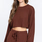 Long Dolman Slv Hacci Crop Top