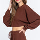 Long Dolman Slv Hacci Crop Top