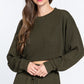 Long Dolman Slv Hacci Crop Top