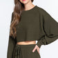 Long Dolman Slv Hacci Crop Top