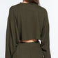 Long Dolman Slv Hacci Crop Top