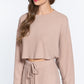 Long Dolman Slv Hacci Crop Top