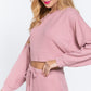 Long Dolman Slv Hacci Crop Top