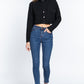 Long Slv Snap Button Crop Jacket