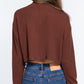 Long Slv Snap Button Crop Jacket