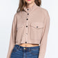 Long Slv Snap Button Crop Jacket