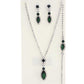 Marquise Shape Rhinestone Bracelet Necklace Set