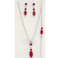 Marquise Shape Rhinestone Bracelet Necklace Set