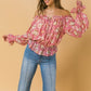 Off Shoulder Neckline Printed Top