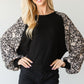 Floral Print Bubble Longsleeve Top