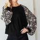 Floral Print Bubble Longsleeve Top