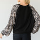Floral Print Bubble Longsleeve Top