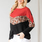 Unique Color-block Long Sleeve Top