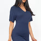 Dolman Sleeves Solid Mini Dress