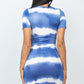 Stripe Tie-dye Printed Midi Dress