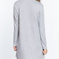Long Slv French Terry Mini Dress