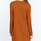 Long Slv French Terry Mini Dress