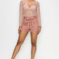 Diamond-patterned Sheer Bodysuit