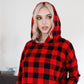 Mask Neck Detail Hooded Sweater