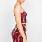 Sequin Square Cami Top & Mini Skirts Set