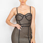 Sleeveless Sparkle Honeycomb Bodycon Dress