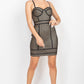 Sleeveless Sparkle Honeycomb Bodycon Dress